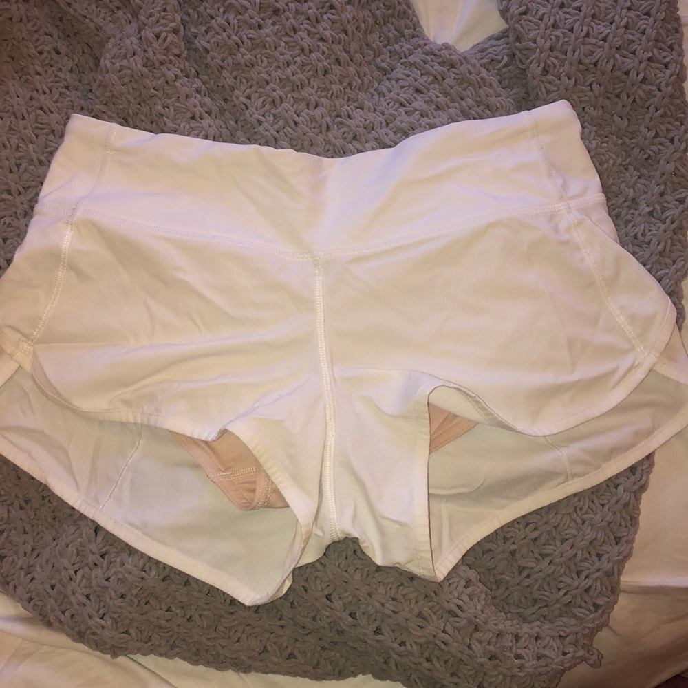 Size 6 white Lululemon shorts